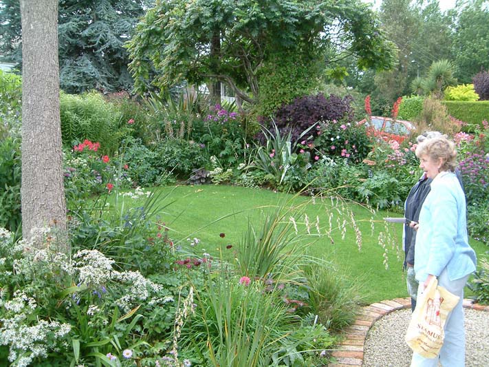 Anna showing the garden 
